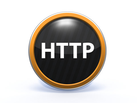 http circular icon on white background