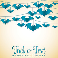 Bright Halloween string card in vector format.