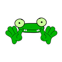 funny frog animal vector