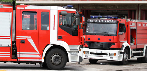 two fire truck during an emergency