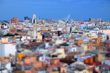View of the roofs of Valencia, Spain