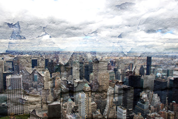 New York city grunge and retro style