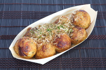 Takoyaki ,ball - shaped Japanese snack