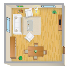 Living Room Plan - 71543725