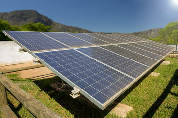 A photo voltaic solar power installation in South Africa