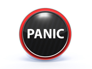 panic circular icon on white background