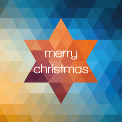 Weihnachtskarte Stern quadratisch