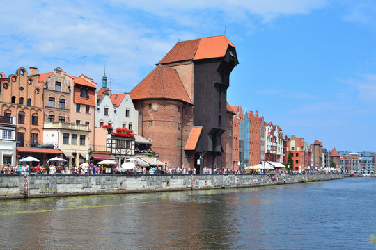 Beautiful quay in Gdansk