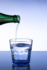 Pouring mineral water