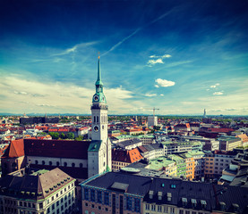 Fototapeta premium Aerial view of Munich