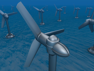 Underwater turbine tap river energy © Alex Mit
