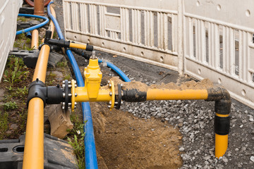 Arbeiten an der Gas- und Wasserversorgung