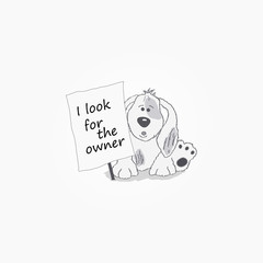Image of a sad puppy.