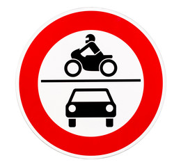 No access for motor vehicles traffic sign