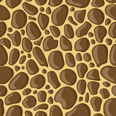 Brown stones seamless pattern