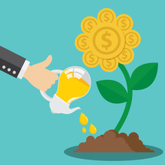 Financial growth form idea concept