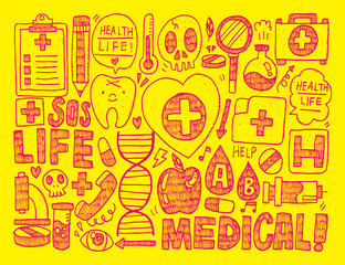 doodle medical background