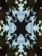 Dark Kaleidoscope Cow Hide Pattern