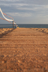 Evening on beach.