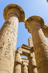 Ancient ruins of Karnak temple in Egypt