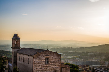 View landcape of Perugia, Italy