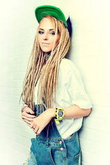 blonde dreadlocks