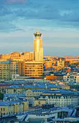 Moscow city center view and modern high rise