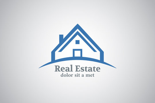 Real Estate vector design template. House abstract icon.