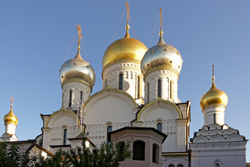 Golden domes of the Conception convent in Moscow