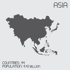 Set of Infographic Elements for the Country of Asia