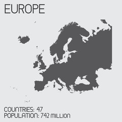 Set of Infographic Elements for the Country of Europe