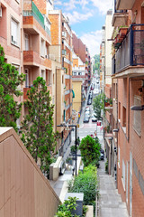 Fototapeta na wymiar Beautiful landscape of the urban view Barcelona, Catalonia, Spai