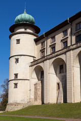 Fototapeta na wymiar view on castle Nowy Wisnicz in Poland