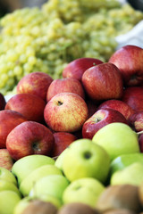 Apples and Grape at Street Market