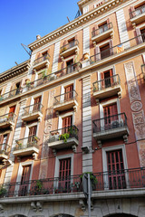 Obraz na płótnie Canvas Beautiful historical landscape of the urban view Barcelona, Cata