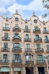 Naklejka premium Beautiful historical landscape of the urban view Barcelona, Cata