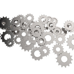 3d cog gear on white background