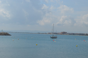 Fototapeta na wymiar boat near harbour