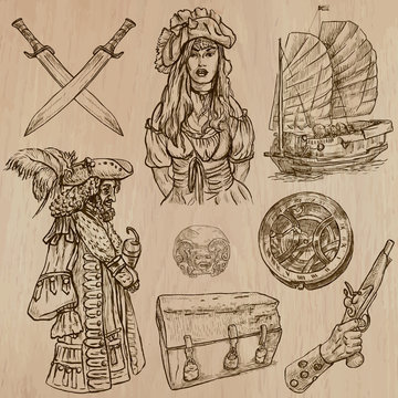 pirates (no.4) - an hand drawn vector pack