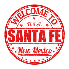 Obraz premium Welcome to Santa Fe stamp
