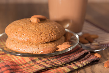 almond cake, almonds and milk chocolate