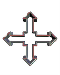 Obraz premium dört yönlü ok