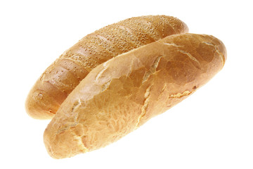 Bakery products photographed on isolated on white background