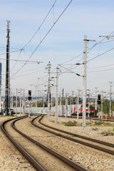 Fototapeta premium koleje na stacji