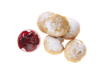 Bakery products photographed on isolated on white background