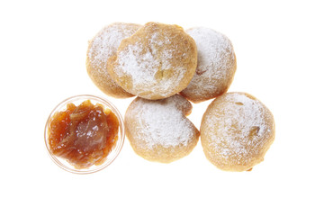Bakery products photographed on isolated on white background