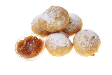 Bakery products photographed on isolated on white background