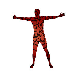 Vector silhouette of a man.