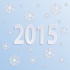 Fototapeta na wymiar 2015 happy new year blue paper design