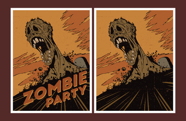 Zombie party invitation.